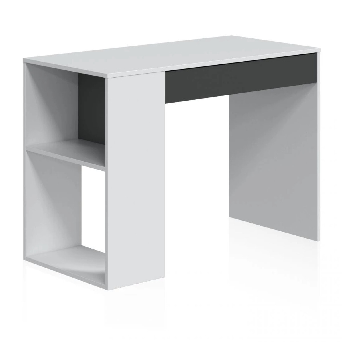 Mesa de escritorio Adam Blanco Artik (Blanco Mate) - Gris Grafito