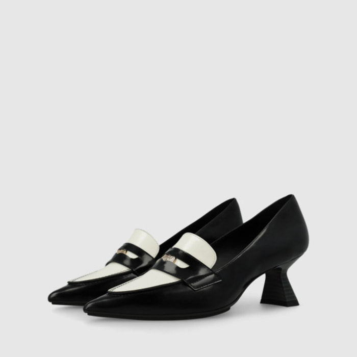 ZAPATOS DE SALÓN NEGROS Y BLANCOS KAL4904