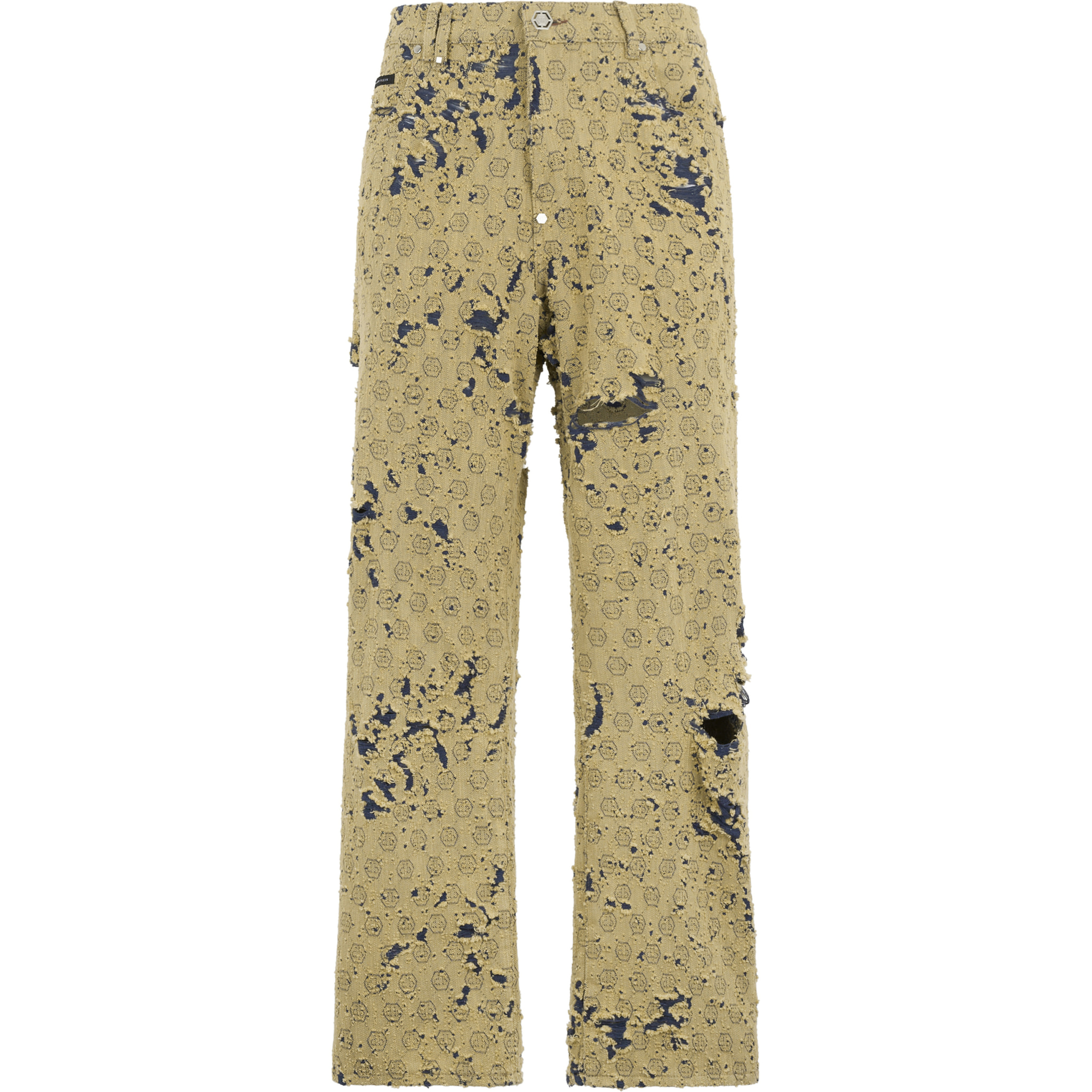 PHILIPP PLEIN Destroyed Beach Boy Fit Jeans Monogram