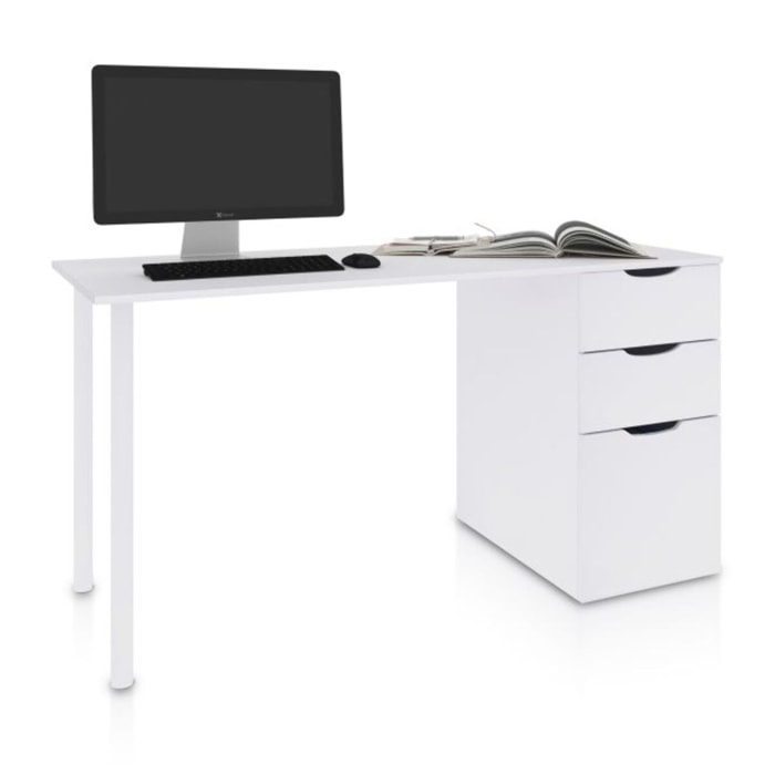 Mesa de escritorio Luma Blanco Artik (Blanco Mate)
