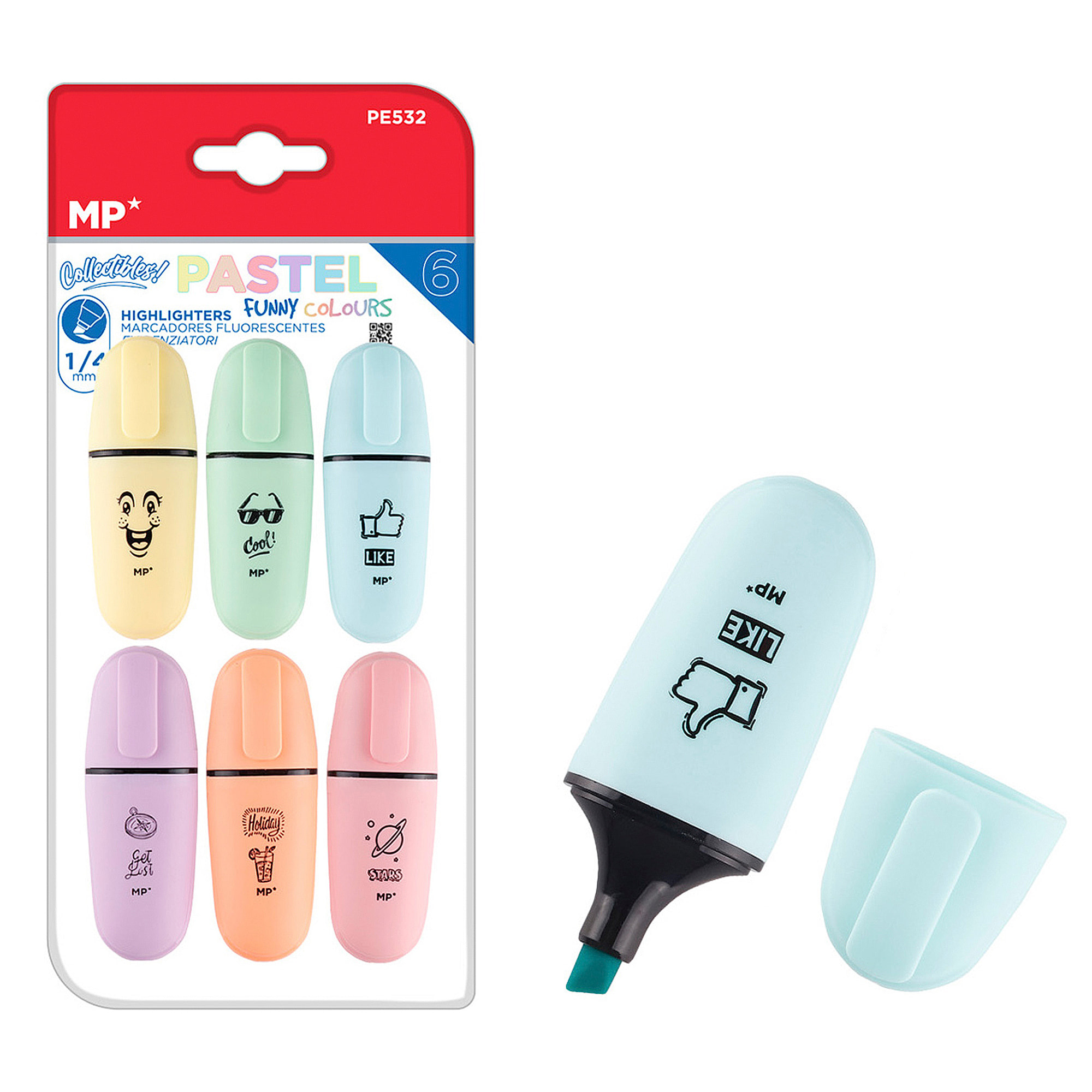 MARCADOR PASTEL MINI 6 Uds.