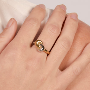 Anillo Mahter acabado oro 18k y plata