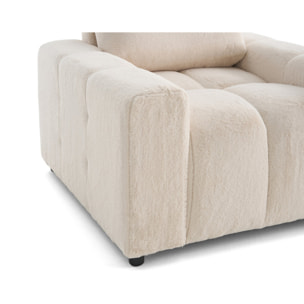 Crocus - fauteuil en fausse fourrure - Beige