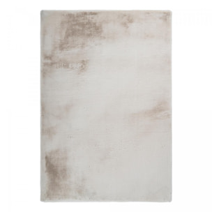 Tapis longs poils shaggy tufté motif uni TELI