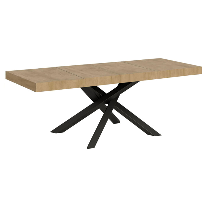 Mesa extensible 90x160/264 cm Volantis Premium Roble Natural estructura Antracita