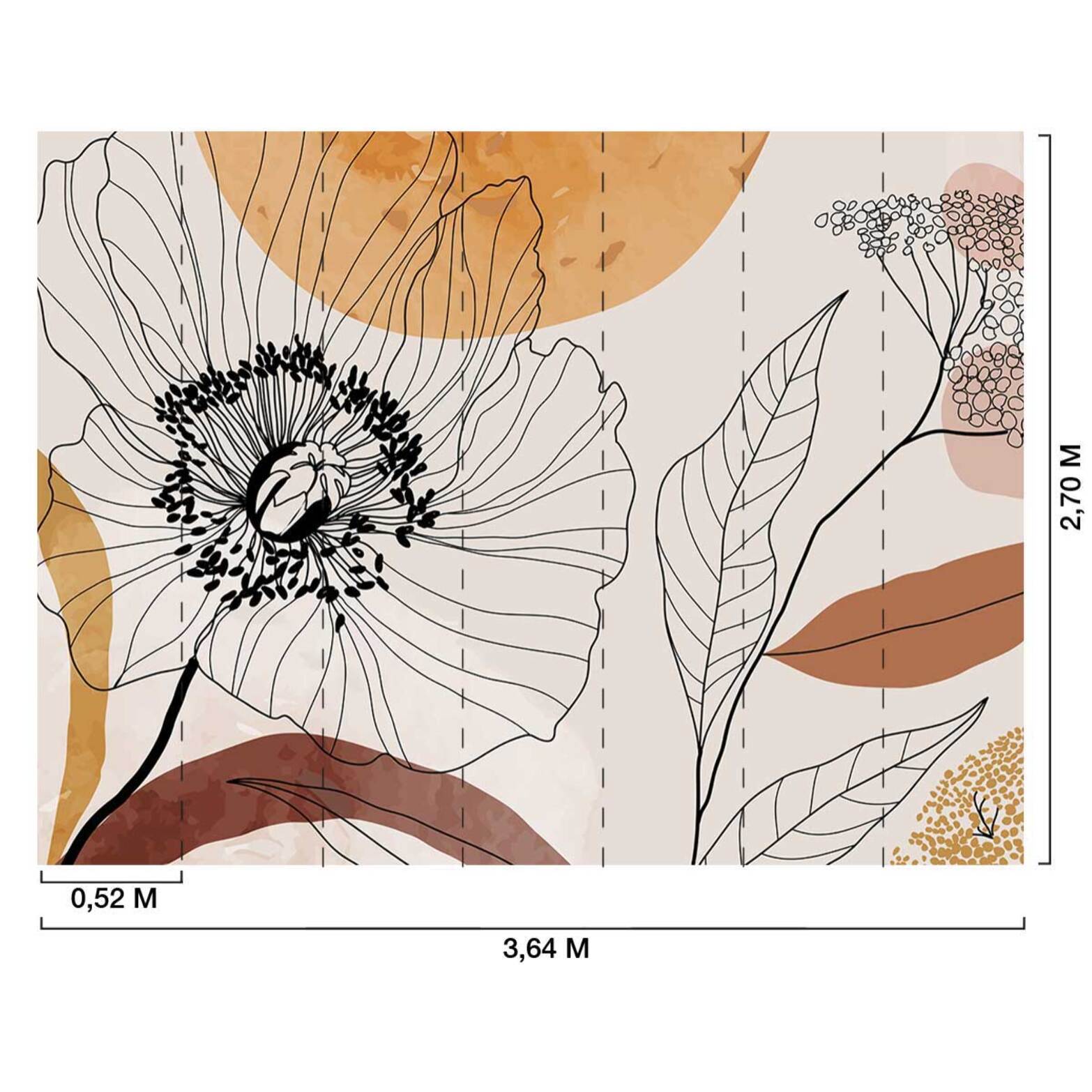 Papier peint panoramique Vestiges botaniques  Intissé