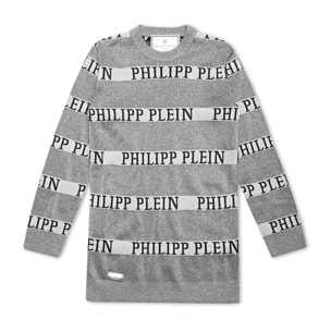 PHILIPP PLEIN Abito da giorno in maglia SKULL