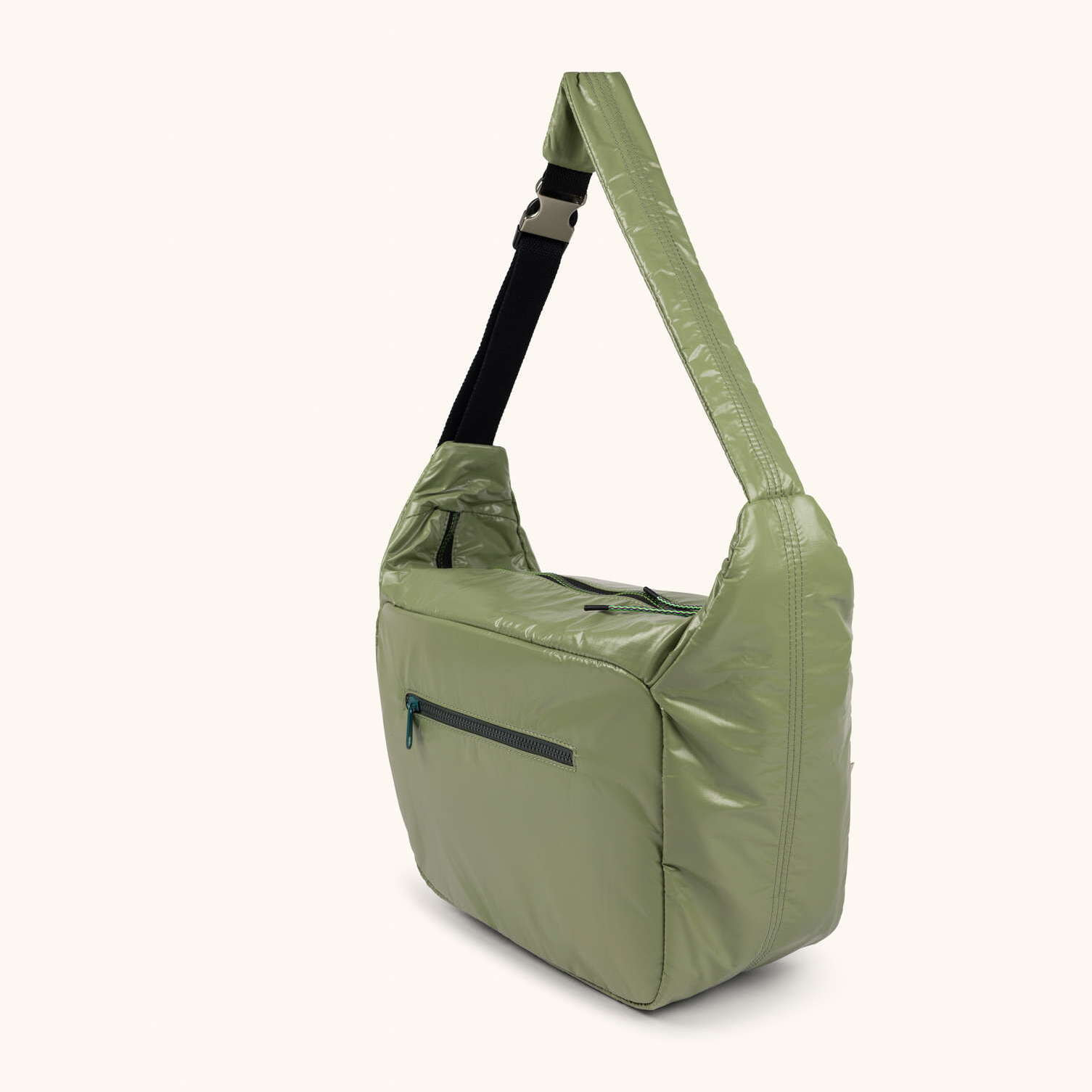Bolso Hobo Minimalista en Poliamida Reciclada DEEP RECYCLED HOBO KHAKI