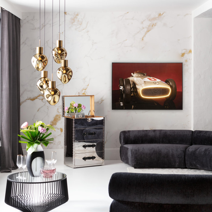 Tableau LED voiture de course 120x80cm Kare Design