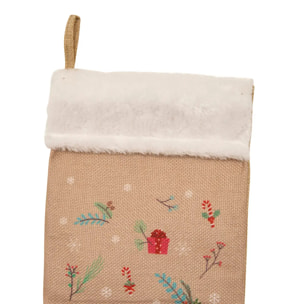 BOTTE PERE NOEL JUTE H45CM