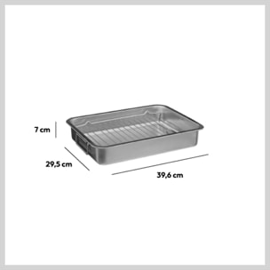 Plat à rôtisserie 30x40cm en inox