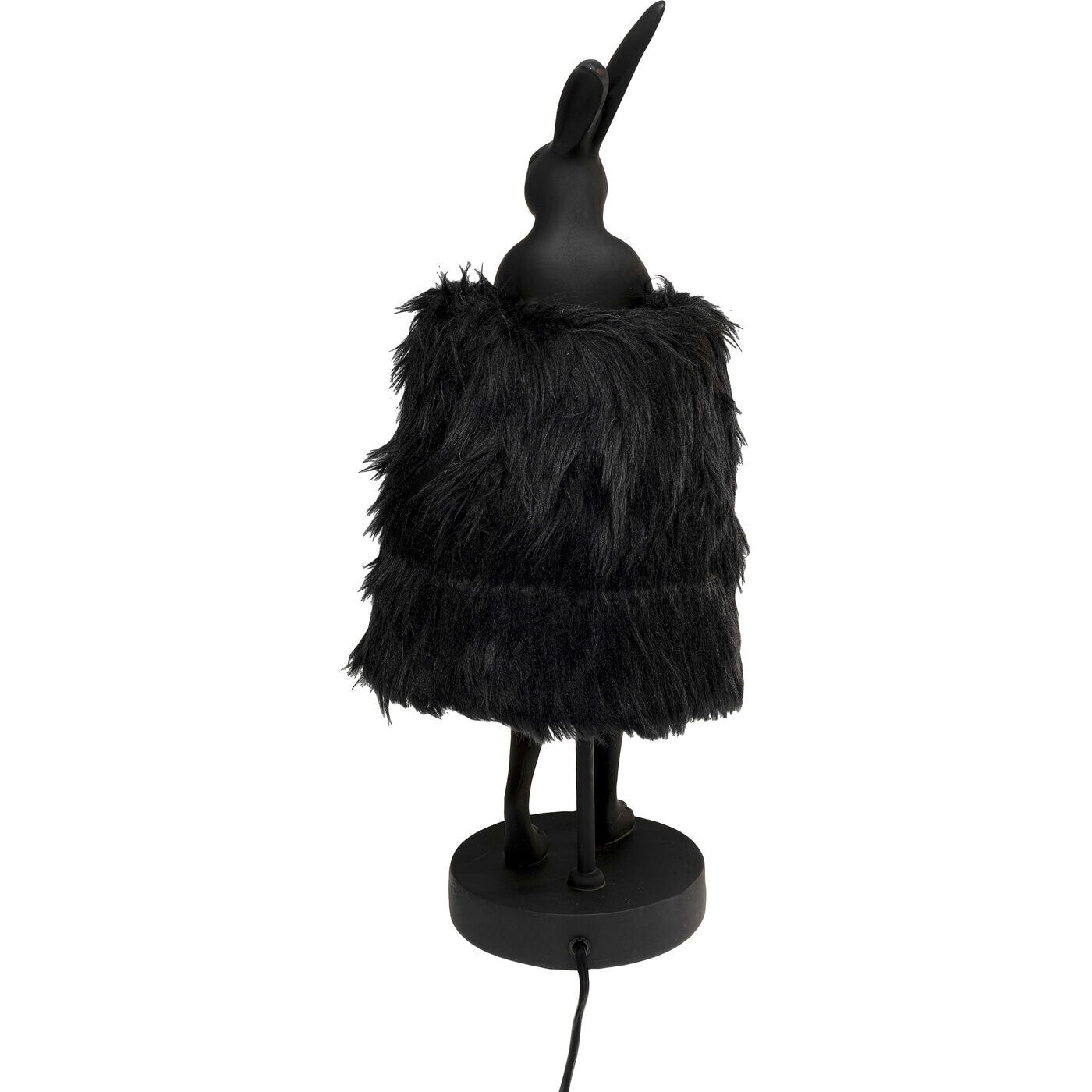 Lampe Animal lapin Fluff noir 50cm Kare Design