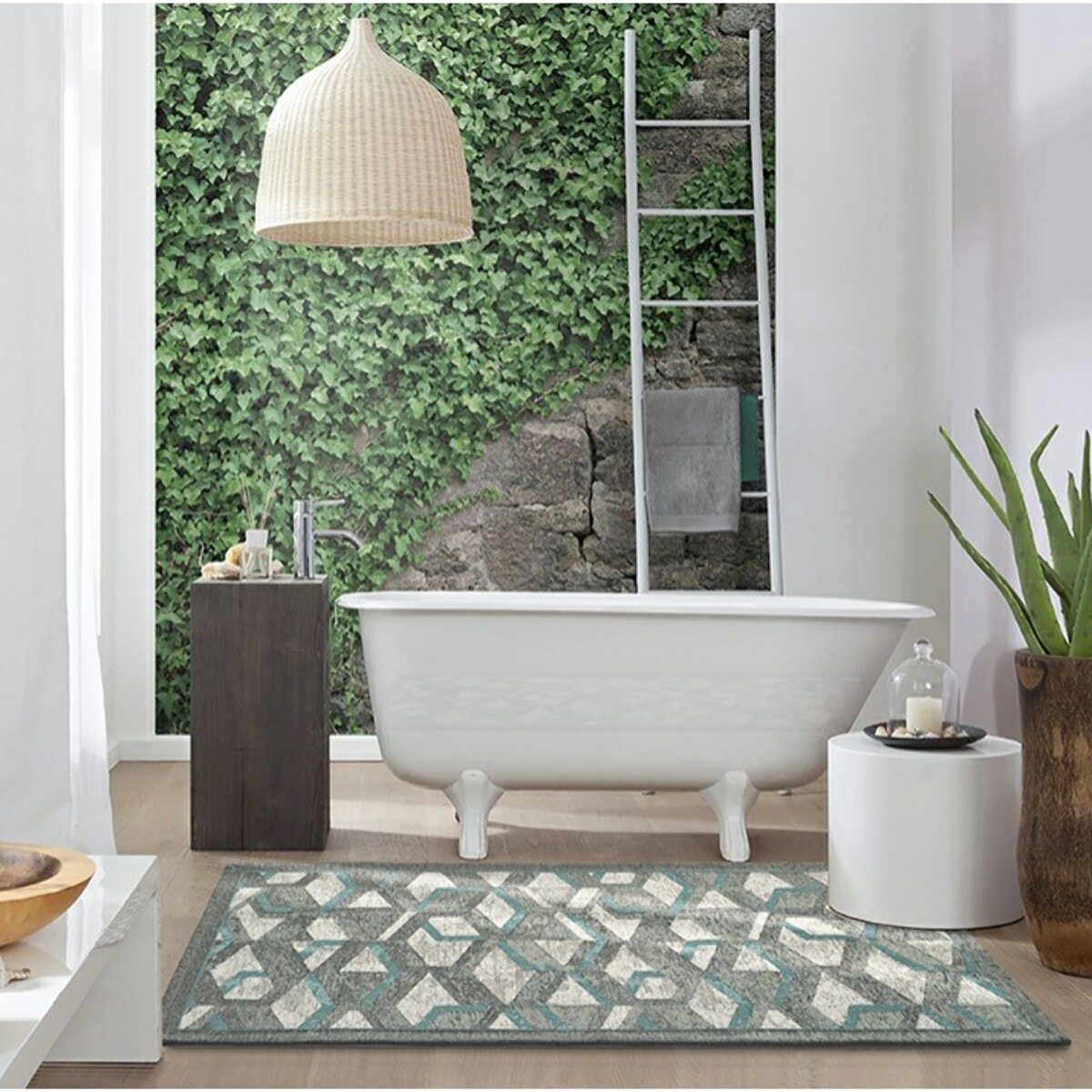 Tappeto Per Cucina Grigio-Ottanio