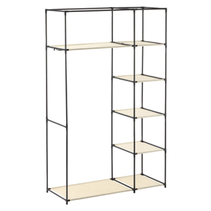 Armario de tela plegable XL con barra para colgar ropa - 110x174,5x45 cm