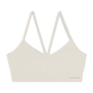 Top sportivo seamless con spalline incrociate