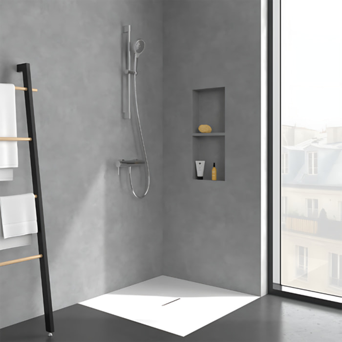 Mitigeur mécanique douche VILLEROY ET BOCH Loop & Friends + Ensemble de douche VILLEROY ET BOCH Verve Showers 3 jets