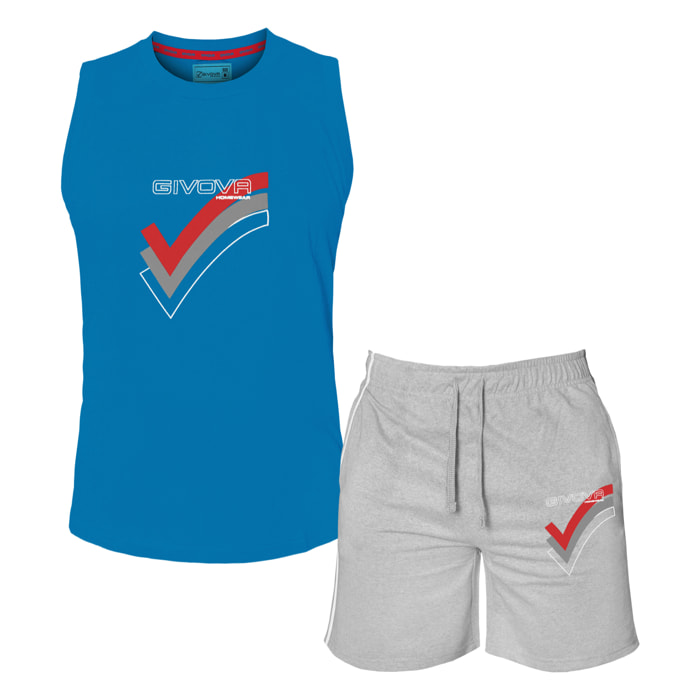 Completo Homewear Uomo Smanicato GIVOVA Cotone