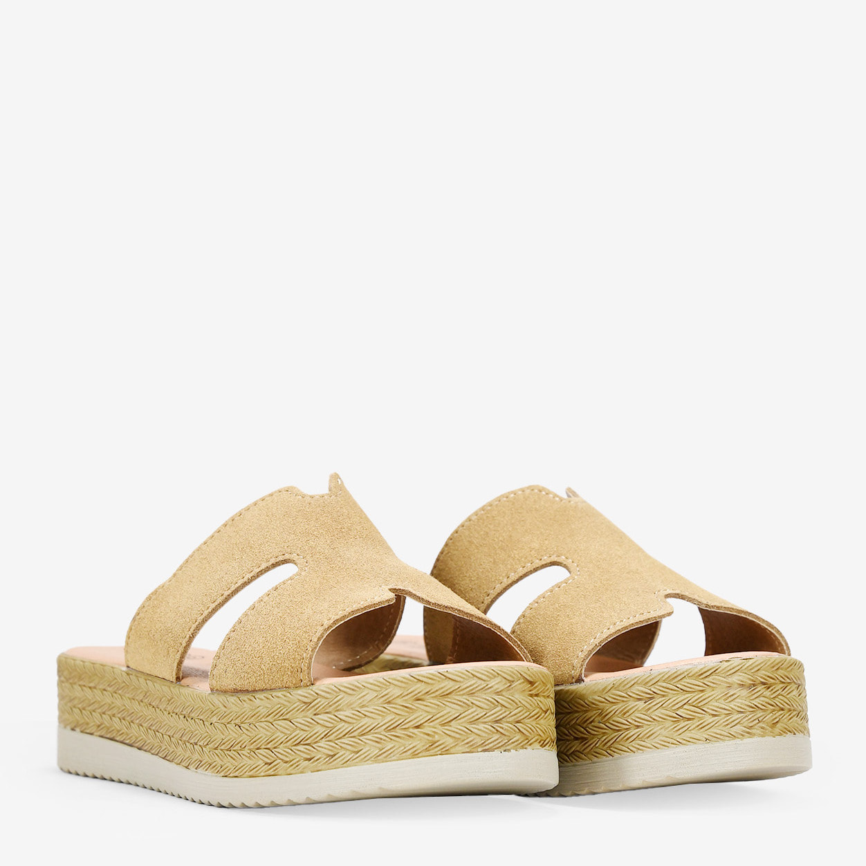 Sandalias de piel marrones con plataforma