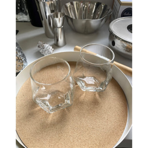 Verres facettes whisky - lot de 2