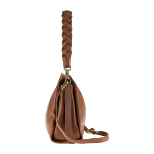 Borsa a spalla da donna Made in Italy - Modello Aurelia Elite - 100% pelle - 30.0 x 25.0 x 12.0 cm