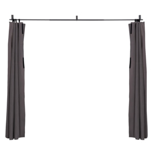 Rideau universel pour pergola Izifix - Gris