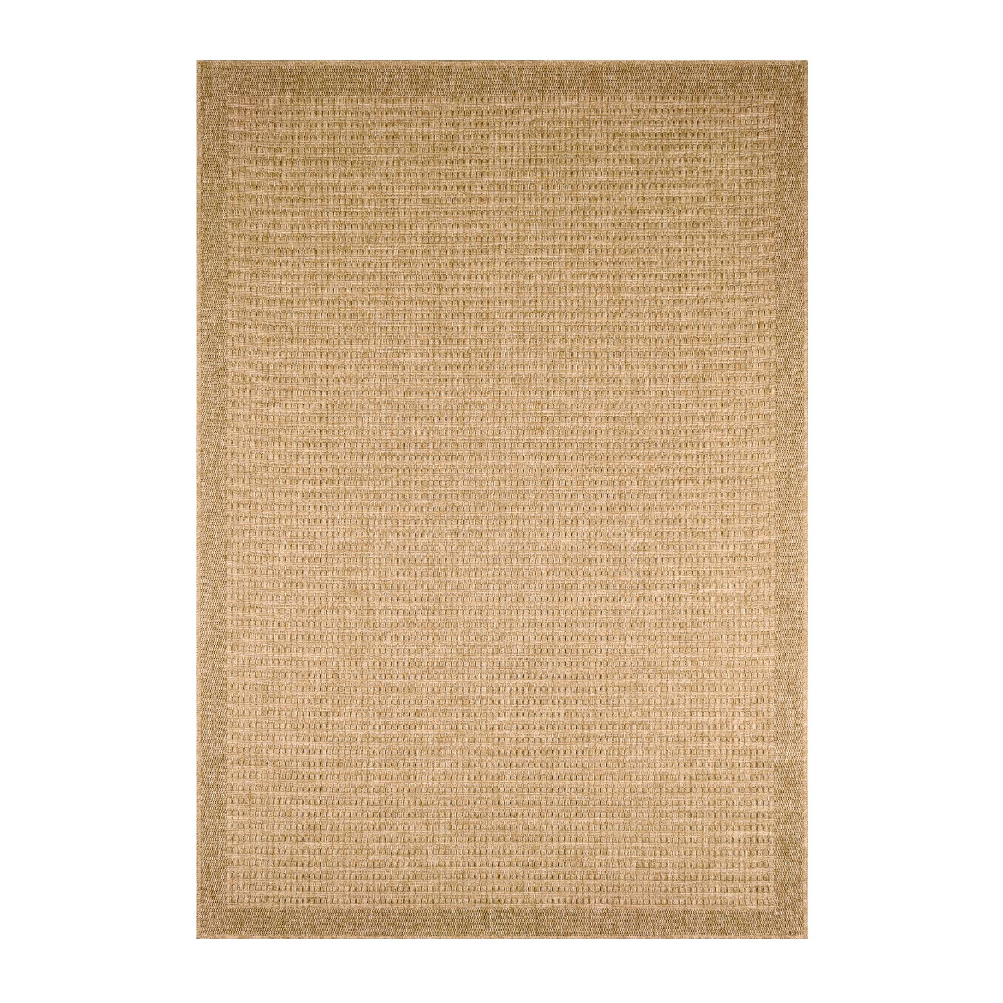 Tapis intérieur/extérieur effet toile de jute beige FINCH