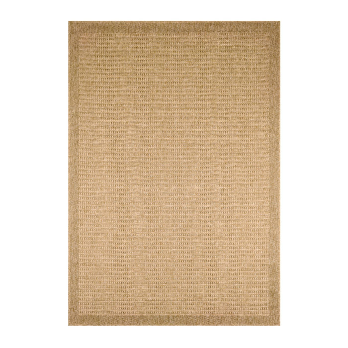 Tapis intérieur/extérieur effet toile de jute beige FINCH