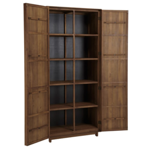 SIXTINE - Armoire 2 portes 90x200cm en bois de teck recyclé