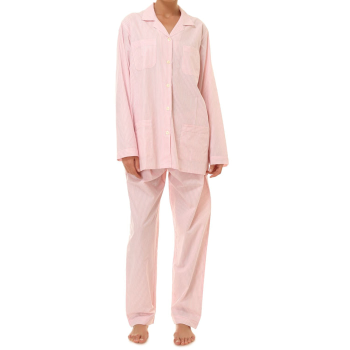 Pigiama leggero DONNA righe rosa