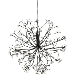 Décoration extérieure boule fleur lumineuse métal 1080 LED D.60cm