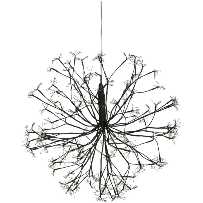Décoration extérieure boule fleur lumineuse métal 1080 LED D.60cm
