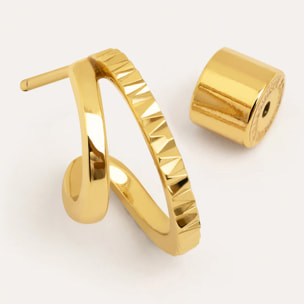 Orecchino Double Light Placcato Oro