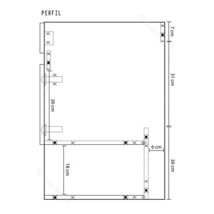 Mueble de baño con espejo Cotton 2 puertas Nordik