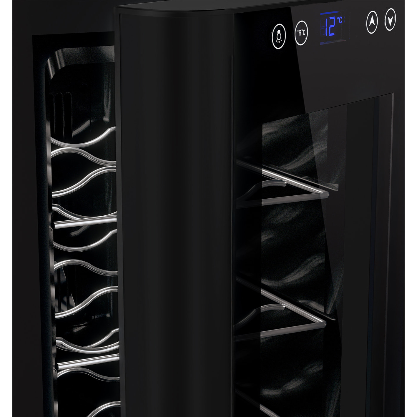 Vinoteca indipendiente 8 botellas CAVSB8 LES PETITS CHAMPS, 23L, negro