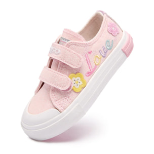 Zapatillas Bajas de Bebés Glitter Flores