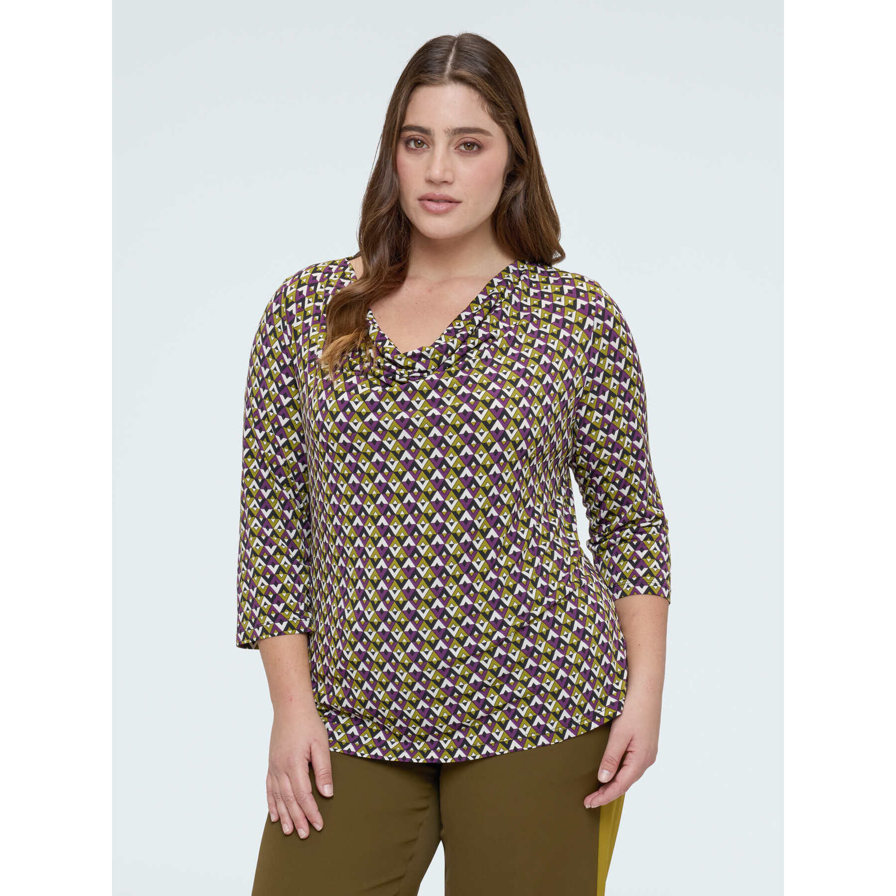 Fiorella Rubino - Camiseta de jersey con estampado geométrico - Negro