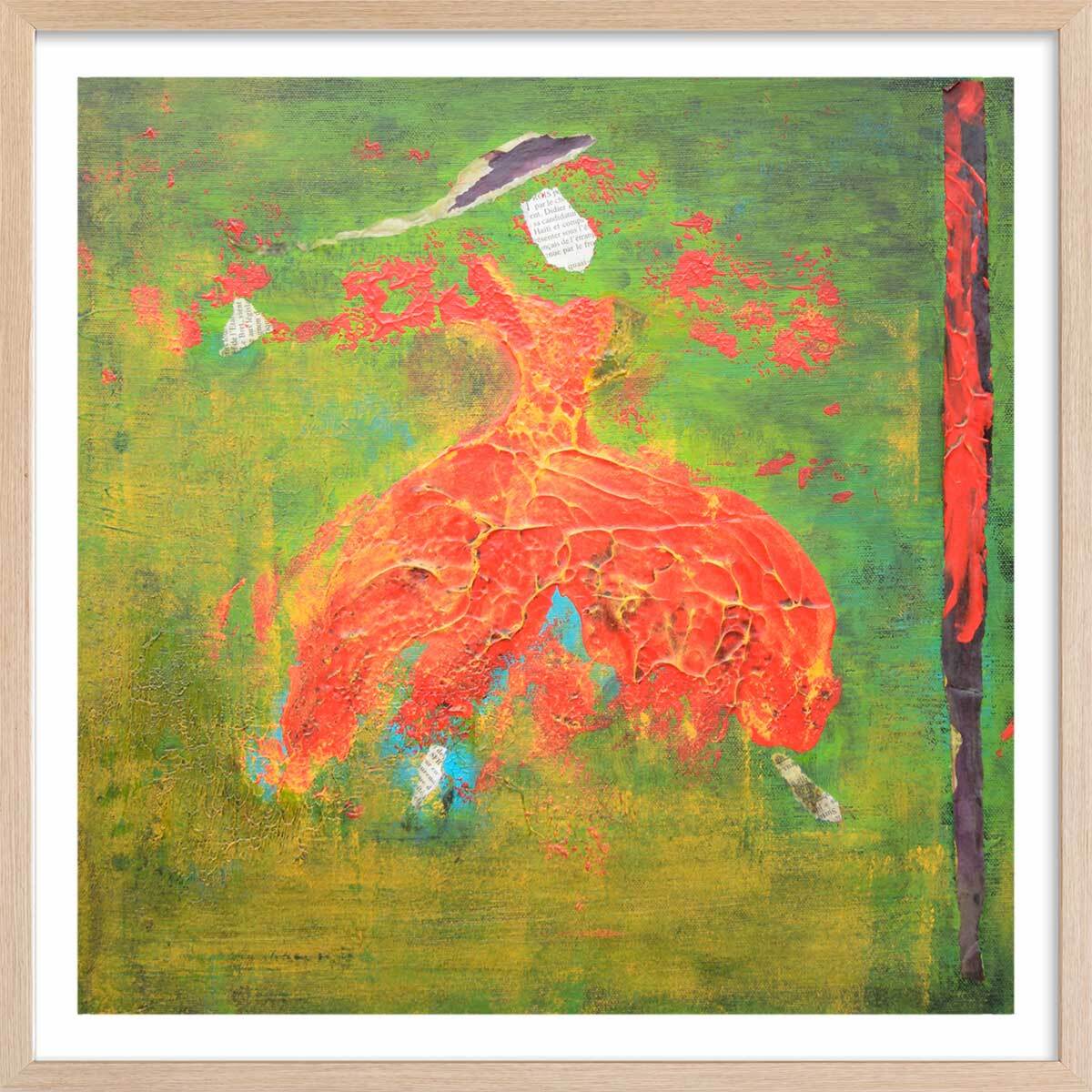 Affiche abstrait andalouse au chapeau Affiche sous cadre bois