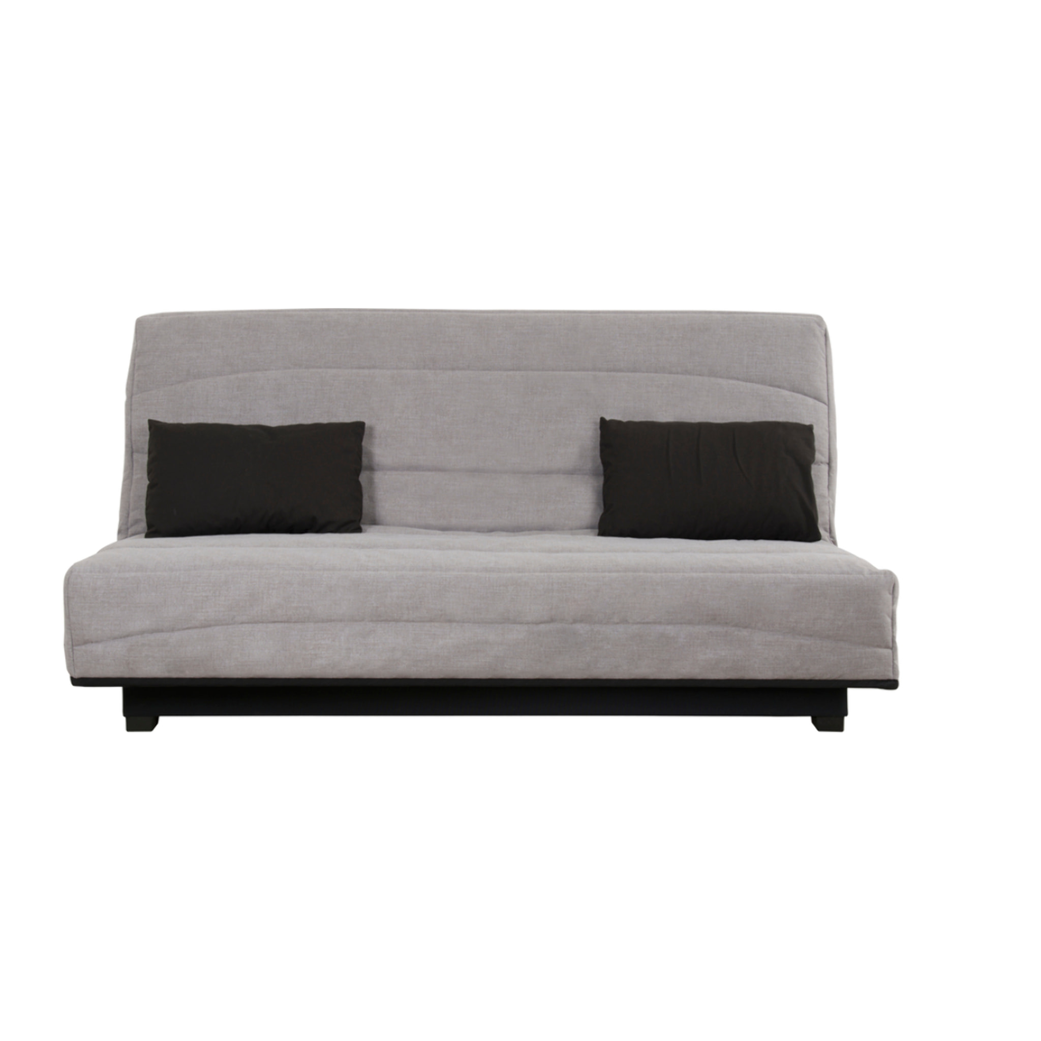 Canapé convertible Noah, matelas Simmons, 130 x 190 cm, 2 coussins offerts, gris