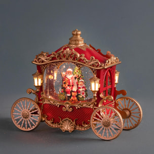 Carrozza 25.5xh21 cm con santa led+musica - Pezzi 1 - ALTRO - Bianchi Dino SpA