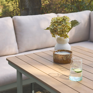 Salon de jardin bois d'acacia et aluminium 8 places PAMPAS
