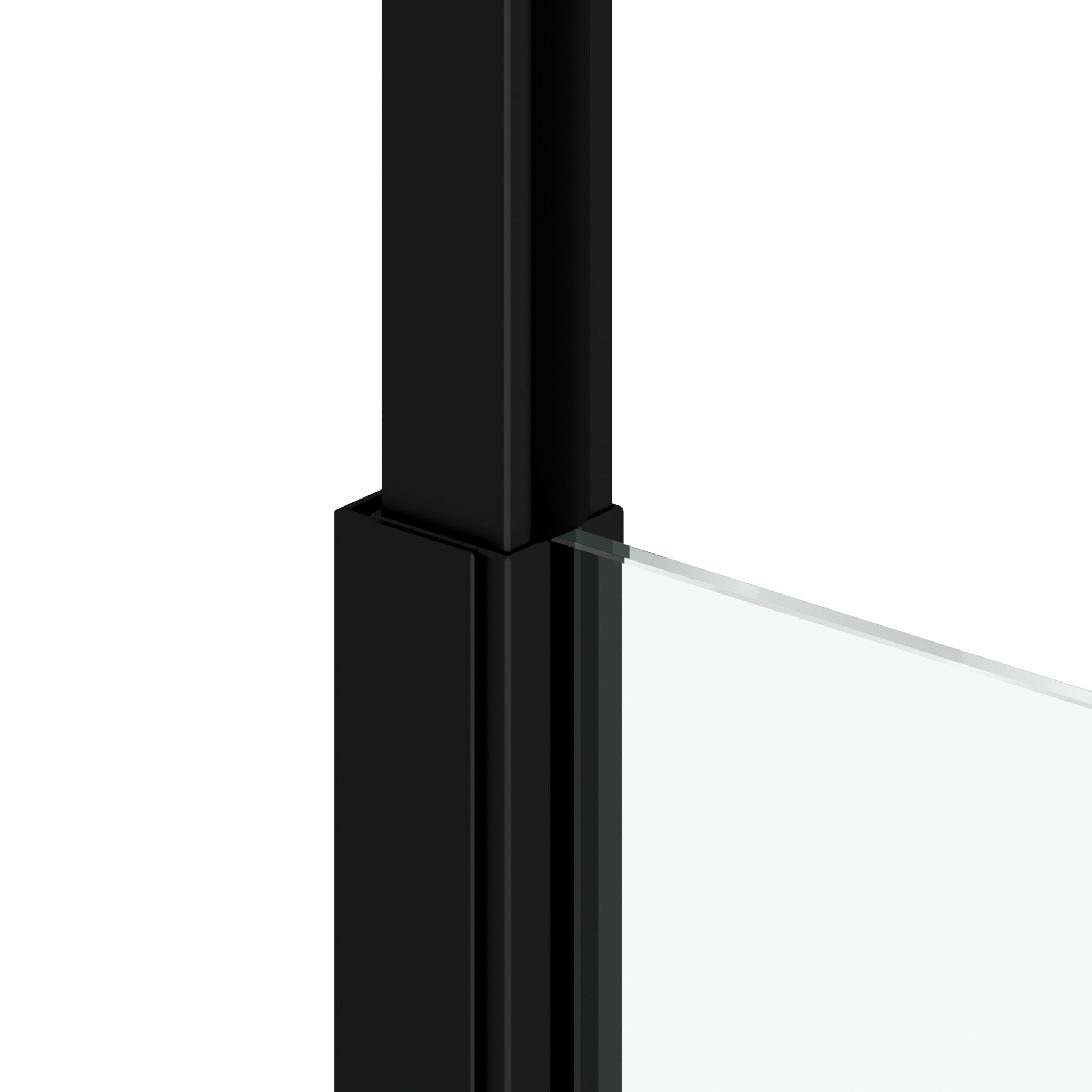 Pare baignoire 75x153cm extensible jusqu’à 202cm - aluminium noir mat - verre trempé 6mm - STRETCHY