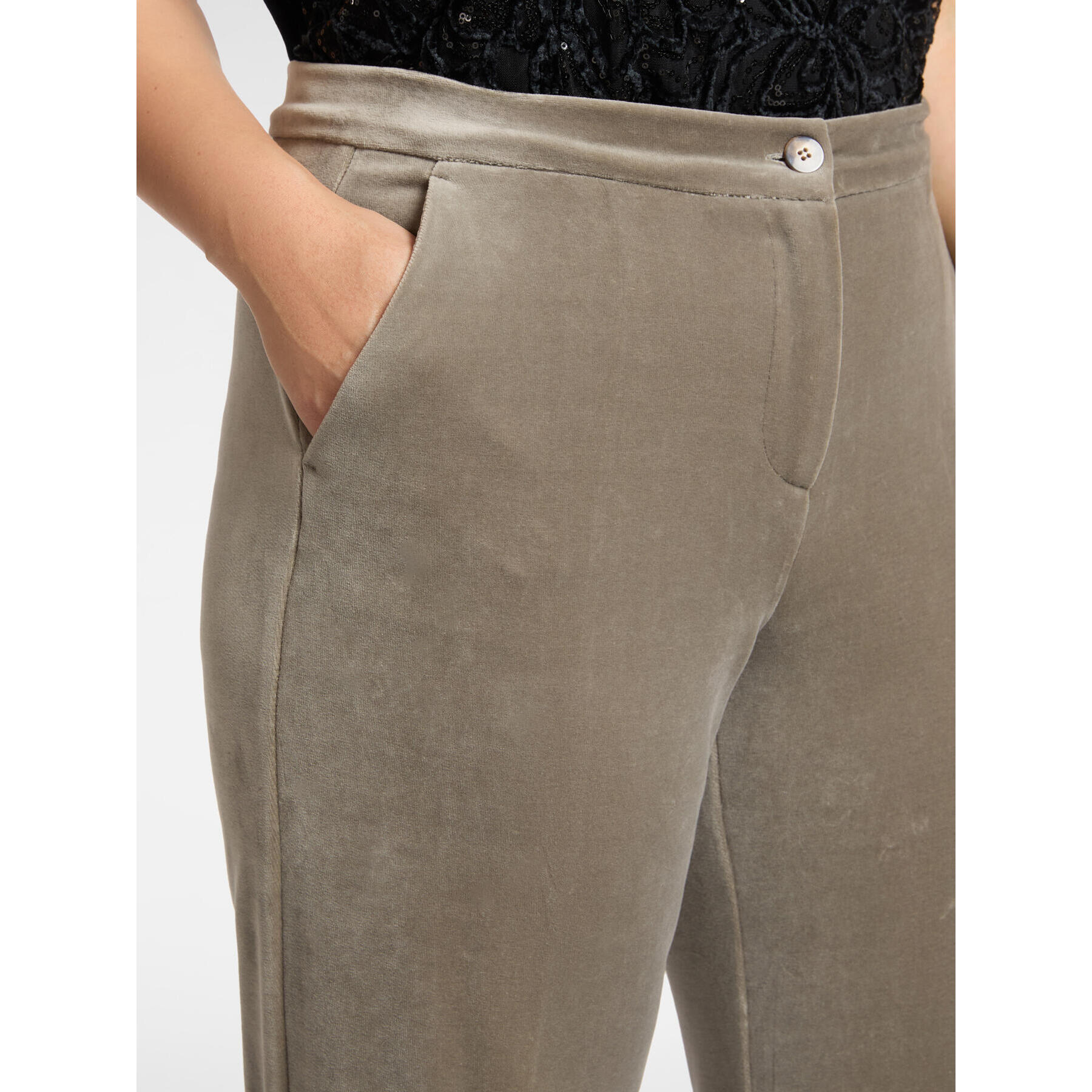 Elena Mirò - Pantaloni in velluto - Grigio