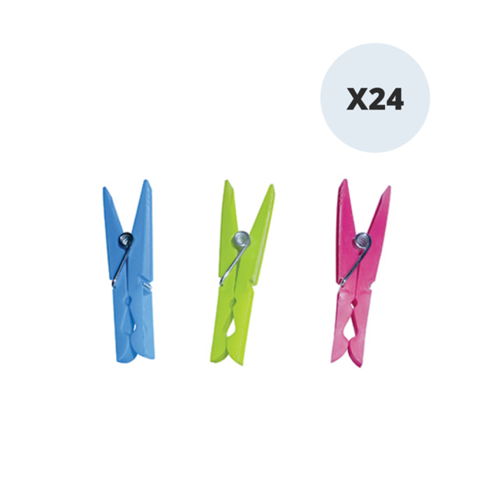 Lot de 24 pinces à  linge Plastique MSV
