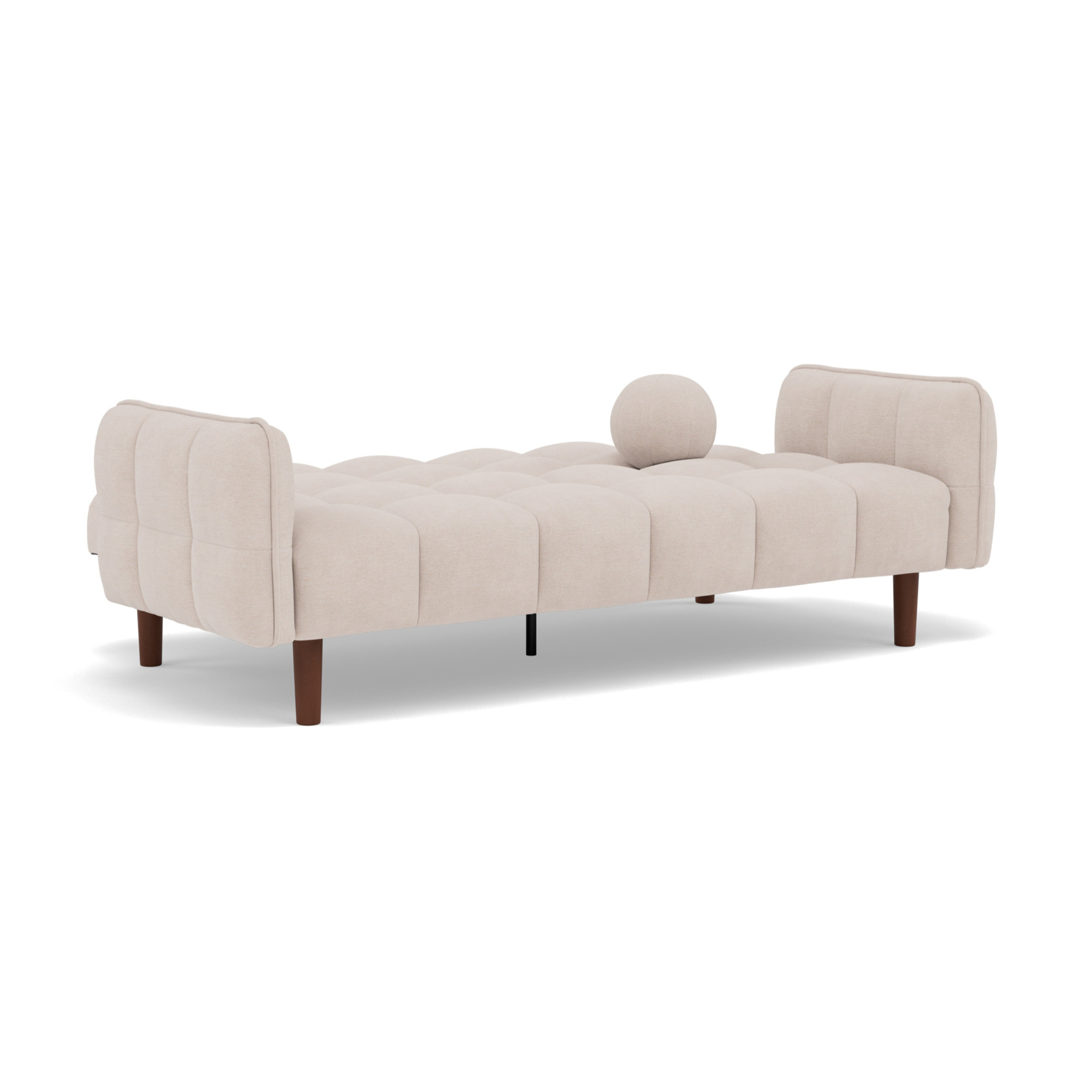 Adam - Canapé convertible clic-clac 2 places bubble en tissu texturé - Beige