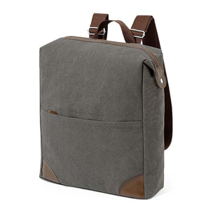 Mochila retro canvas 475 gsm .Bolsillo Acolchado para Portátil y Tablet. Parte Trasera Acolchada