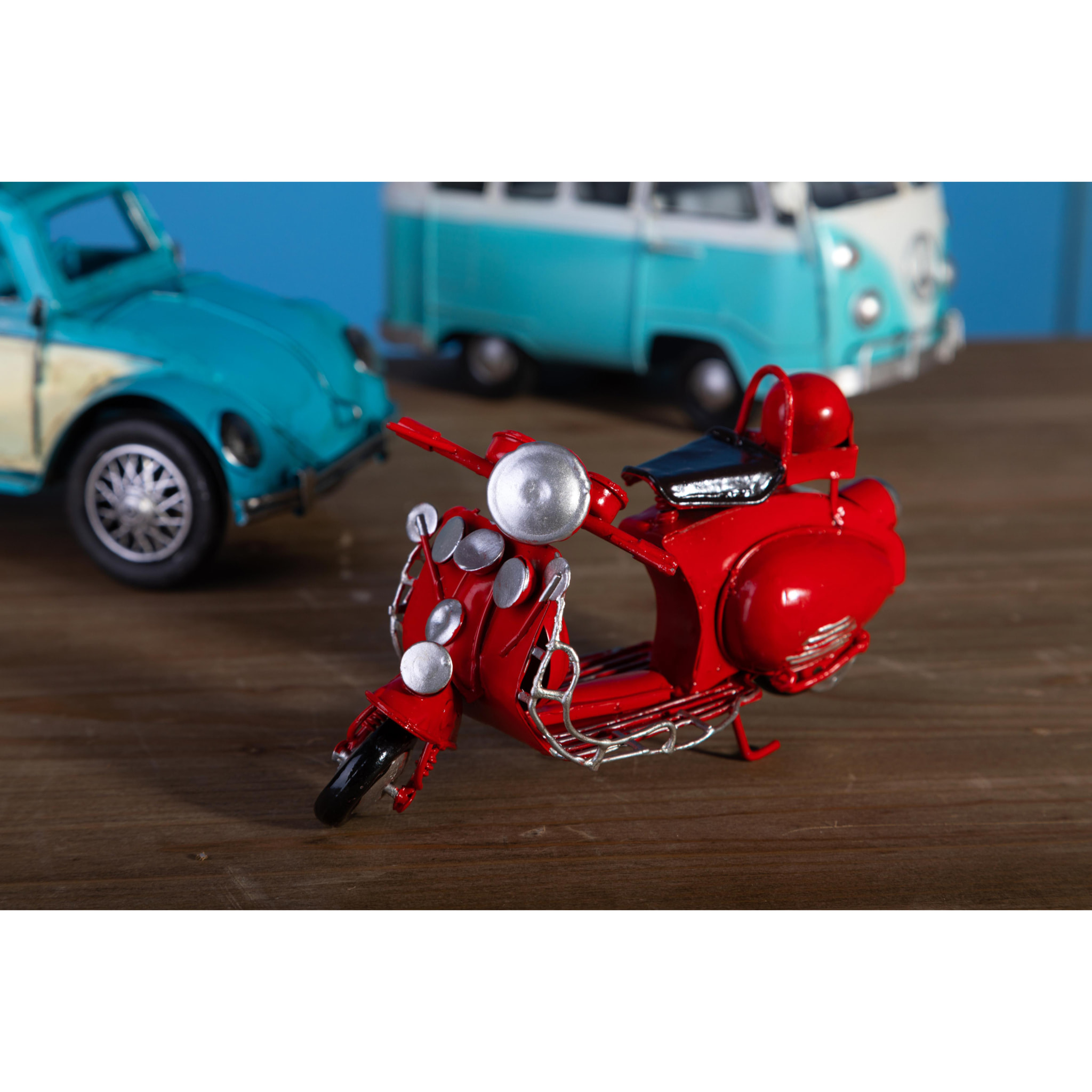 Lambretta Metallo 18 Cm - Pezzi 2 - 18X10X7cm - Colore: Rosso - Bianchi Dino - Oggettistica, Componenti D'Arredo