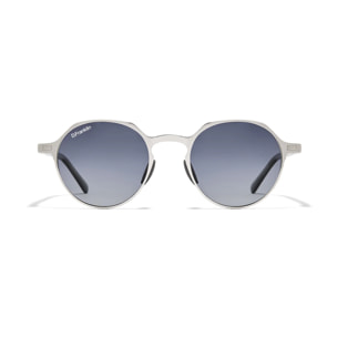 Gafas De Sol D. Franklin Ultra Light S Round Metal Silver / Gradient Smoke