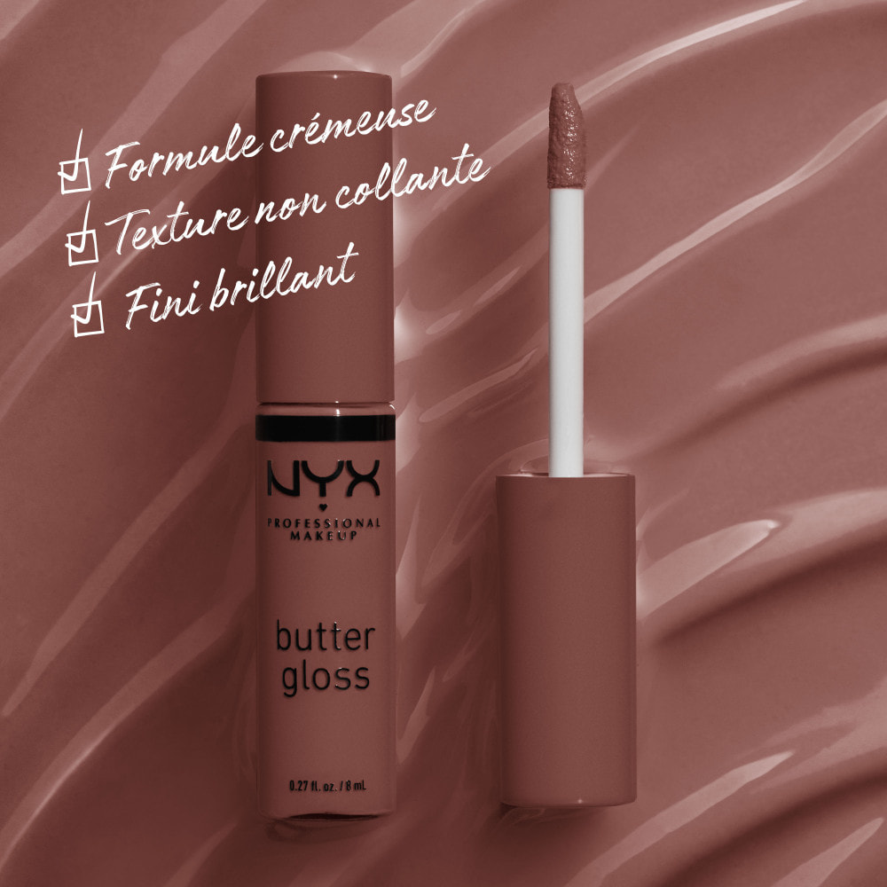 NYX Professional Makeup, Butter Gloss, Gloss Repulpant Praline