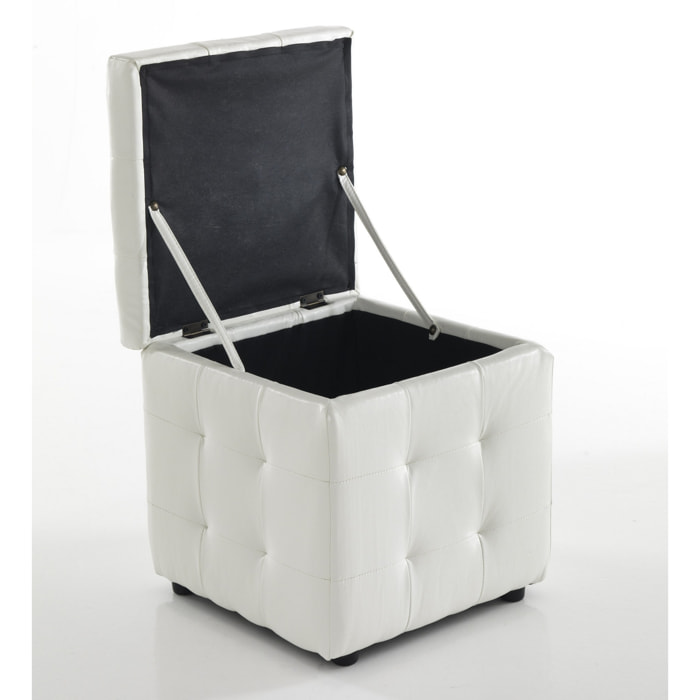 Oresteluchetta Pouf contenitore KILLEEN bianco