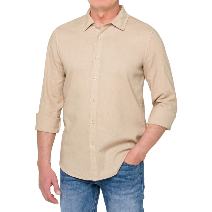 Camicia in lino Hot Buttered Saunders Beige
